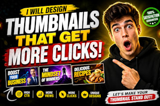 design professional youtube thumbnails with high CTR