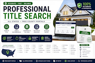 do professional title search, lien search and full chain of title report
