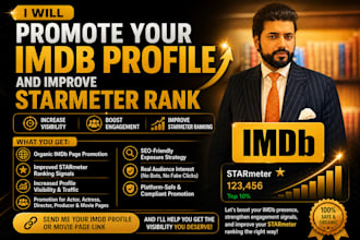 promote your imdb profile and improve starmeter rank