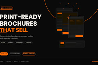 design a professional brochure, catalog, or company profile