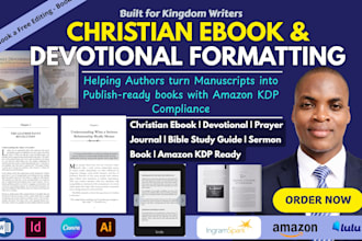 format christian ebook, christian daily devotional prayer journal KDP formatting