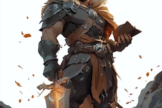 make a game art style dnd character art