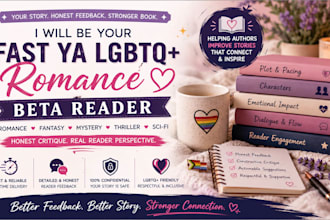 be your fast ya igbtq romance beta reader for honest critique fiction manuscript