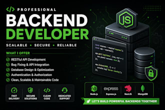 be a backend developer for web apps and API