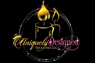 design modern illustrate a gorgeous candle logo