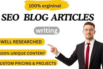 write human niche article and SEO blog posts