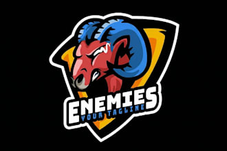 design a strong and distinctive goat logo for your brand