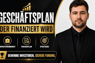 erstelle professionellen businessplan mit finanzplan fur startup und  investoren