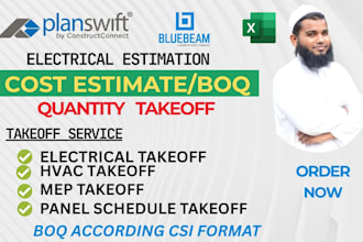 do electrical estimating and electrical quantity takeoff