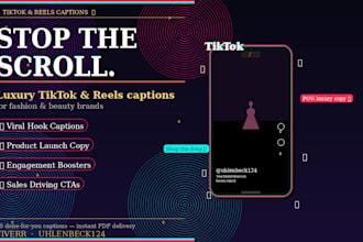write tiktok and reels captions for your brand