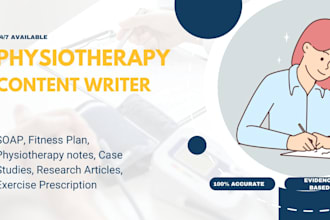 craft physiotherapy documents and exercise plans
