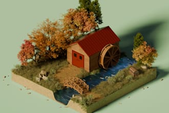 create stylized 3d models and environments in blender
