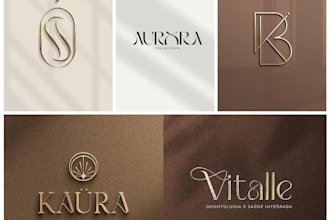 design a modern monogram and initial letter logo