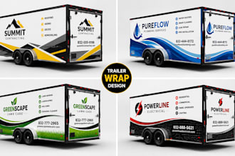 design box trailer wrap design, vehicle wrap design, van wrap design, car wrap