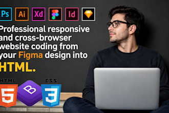 convert your figma design into responsive HTML website