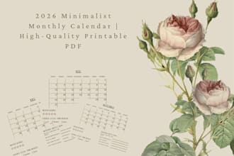 design an aesthetic 2026 digital scheduler