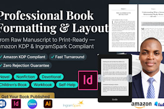 expert adobe indesign book formatting, indesign KDP format fiction typesetting