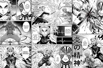 draw manga comic book webtoon manga artist for you