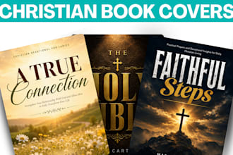 design a professional christian, devotional and faith based book cover for KDP