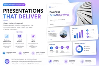 design eye catching presentations for school or business