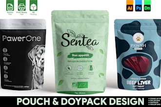design standup pouch, mylar bag, and doypack packaging