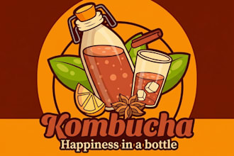 create kombucha brewery logo