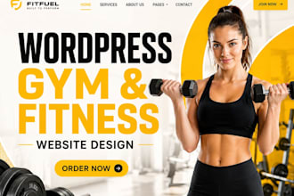 build gym and fitness wordpress website with class booking system