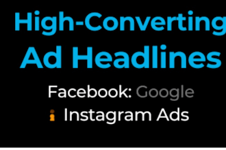 write high converting ad headlines and copy for facebook