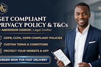 draft a compliant gdpr privacy policy and terms and conditions