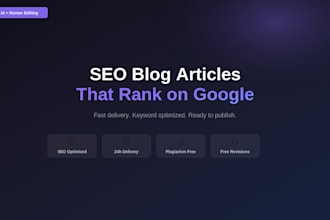 write SEO blog articles with ai assisted human editing