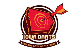 create a standout iconic logo for a competitive dart league