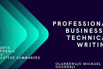 write professional business reports, proposals, and technical documents