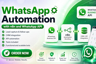 build custom whatsapp ai agent chabot api bot automation leads follow ups sales
