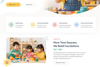 build a daycare,kindergarten,school website