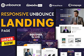 design responsive unbounce landing page for your business