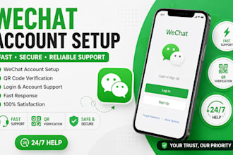 help you with wechat account setup and qr verification