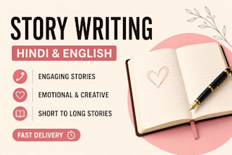 write engaging hindi or english stories in any genre