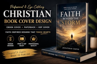 design professional christian book cover, ebook cover and amazon kdp cover