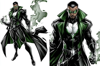 superhero character for comics
