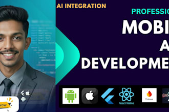 build your android and ios app from scratch using flutter react native