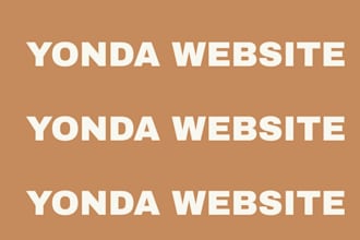 build a yonda website for your amazing brand