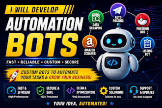develop auto posting bot,data scrapping,amazon scraper,pokemon bot,listing bot