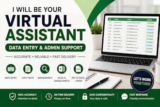 be your virtual assistant for admin support