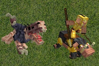 create custom blockbench models and textures for minecraft