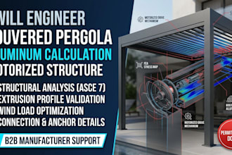 engineer louvered pergola aluminum calculation motorized pergola structure