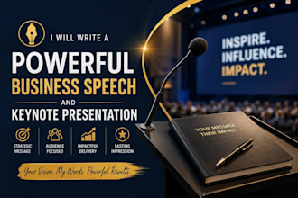 write a powerful business speech and keynote presentation