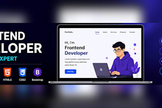 build responsive react js frontend website