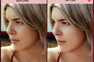do natural beauty and model photo retouching