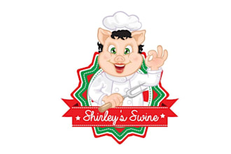 design mascot food italian pulled pork specialty logo