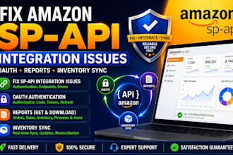 fix amazon sp api integration issues, oauth, reports, inventory sync